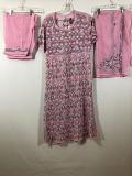 Light Pink Georgette Lucknow Dress w/ Matching Pants & Duppatta