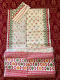 Handwoven Dhakai Jamdani Saree – Ivory White with Multicolor Woven Motifs Handwoven Dhakai Jamdani Saree – Ivory White with Multicolor Woven Motifs