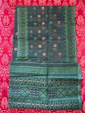 Handwoven Dhakai Jamdani Saree – Emerald Green with Copper Zari Handwoven Dhakai Jamdani Saree – Emerald Green with Copper Zari