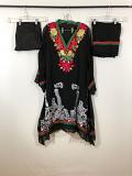 Black Georgette Churidar w/ Full & Heavy Thread Design Work