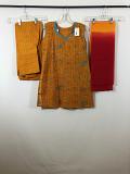 Mango Yellow Cotton Semi Patiala Suite w/ Chiffon Duppatta