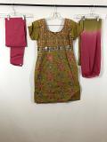 Light Clay Brown Cotton Dress w/ Chudiar Pants & Chiffon Dupatta
