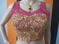 Beautiful Wedding Wear Pink Net Blouse With Zardosi & Stone Work Beautiful Wedding Wear Pink Net Blouse With Zardosi & Stone Work
