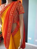 Orange & Yellow Shaded Saree & Ready Blouse! ( Festival Discount ) Orange & Yellow Shaded Saree & Ready Blouse! ( Festival Discount )