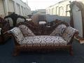 Maharaja Style Carved 3 Seater Wooden Sofa Maharaja Style Carved 3 Seater Wooden Sofa