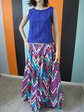 Premium Quality Fabric Long Skirt & Raw Silk Crop Top