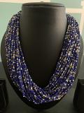 Blue Beads Multi-Strand Necklace For Woman Blue Beads Multi-Strand Necklace For Woman