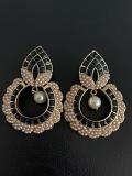 Indian Ethnic With Pearl & Blue Stone Chandbala Earring