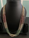 Multi Layer Multi-Color Pearl Designer Necklace Set Multi Layer Multi-Color Pearl Designer Necklace Set