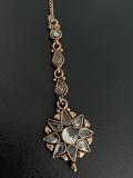 Head Jewelry, Traditional Maang Tika Studded w/ Kundan Stones Head Jewelry, Traditional Maang Tika Studded w/ Kundan Stones