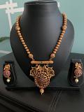 Golden Stone Studded Traditional Necklace Set