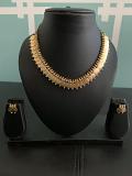 Traditional Short South Indian Temple Coin Necklace Set