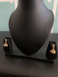 Gold Stone Studded Jhumka Earrings