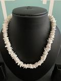 White Flat Beads Necklace