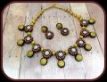 Trendy Terracotta Choker in Shades of Copper Gold & SIlver