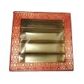 Fancy Sweets Boxes in Red Golden Design W/ Window - 500 Gms