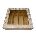24 Pcs Fancy Sweets Boxes in White Golden Design w/ Window - 500 Gms 24 Pcs Fancy Sweets Boxes in White Golden Design w/ Window - 500 Gms