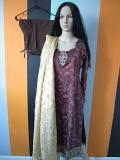 Pure Silk Ponchampalli Brown Suit Set - Size M