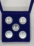 BIS Hallmarked 999 Pure Silver Laxmi Ganesh Silver Coin. Set of 5 Coins 10g BIS Hallmarked 999 Pure Silver Laxmi Ganesh Silver Coin. Set of 5 Coins 10g