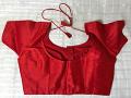 Red Dupion Silk Ready Made Blouse for Sari  S-2XL