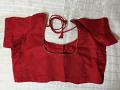 Red w/ Gold Pipe Dupion Silk Ready Made Blouse for Sarees S-2XL Red w/ Gold Pipe Dupion Silk Ready Made Blouse for Sarees S-2XL