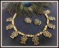 Gold Designer Terracotta Choker Necklace w/ Studs Gold Designer Terracotta Choker Necklace w/ Studs
