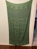 Traditional Design Green Prayer Puja Shawl Traditional Design Green Prayer Puja Shawl