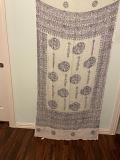 Cream Printed White Prayer Shawl Cream Printed White Prayer Shawl