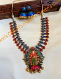 Devi pendant n  Peacocks-Eco Friendly Handmade Partywear jewelry w/Jumkas