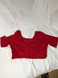 Red Cotton Blouse w/  Front Open (Sizes: 36, 42, 46)