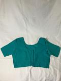 Teal Light Green Cotton Blouse w/  Front Open (Sizes: 34, 36, 46)