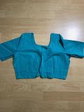 Light Teal Cotton Blouse w/  Front Open (Sizes:  38, 40, 42, 44, 46)