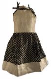 Black & Gold Brocade Pure Silk Frock - 18" for 2 to 3 Year Girls