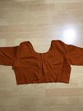 Brown Cotton Blouse w/  Front Open (Sizes:  42, 46)