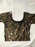Metalic Gold Sequence Streachable Blouse