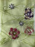 Green Embroidered Sholder Fancy Stole In Net Green Embroidered Sholder Fancy Stole In Net