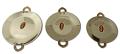 Stainless Steel Tawa Style Starter Plate /w Copper Handles - 7" - 10" Stainless Steel Tawa Style Starter Plate /w Copper Handles - 7" - 10"