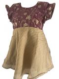 Cream and Brown Frock for 1 to 2 Year Girls Cream and Brown Frock for 1 to 2 Year Girls