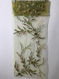 Tea Leaf Green Embroidered Shoulder Fancy Stole In Net