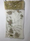 Light Tea Leaf Green Embroidered Sholder Fancy Stole In Net