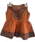 Mustard Color Frock Kalamkari Patch Work - New Born Mustard Color Frock Kalamkari Patch Work - New Born
