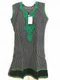 Beautiful Design Black & Green Ladies Tunic Kurti - S/M