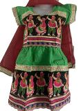 Traditional Green Chaniya Choli for Raas Garba - 1yrs Baby Girl