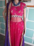 Designer Pink Pure Silk Banaras See through Lehenga Choli Set Designer Pink Pure Silk Banaras See through Lehenga Choli Set