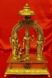 Ram Darbar Golden Brass Statue Murti w/ Artistic Carving 20" Ram Darbar Golden Brass Statue Murti w/ Artistic Carving 20"