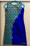 Kids Designer Long Royal Blue & Gold Kurti for Girls 5 - 6 Years Old Kids Designer Long Royal Blue & Gold Kurti for Girls 5 - 6 Years Old
