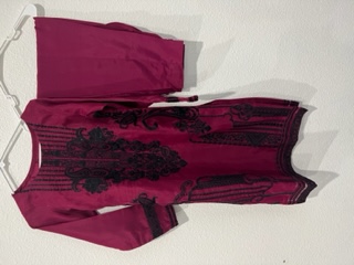 Pink & Black 3 Piece Organza Suit (M) Pink & Black 3 Piece Organza Suit (M)