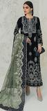 Navy Blue & Green Trendy Pakistani Velvet Party Wear 