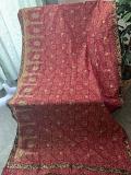 Maroon Embroidered Saree With Blouse 