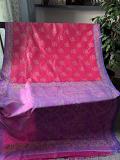 Traditional Tussar Silk Pink & Lavender Silk Saree ( Festival Discount)